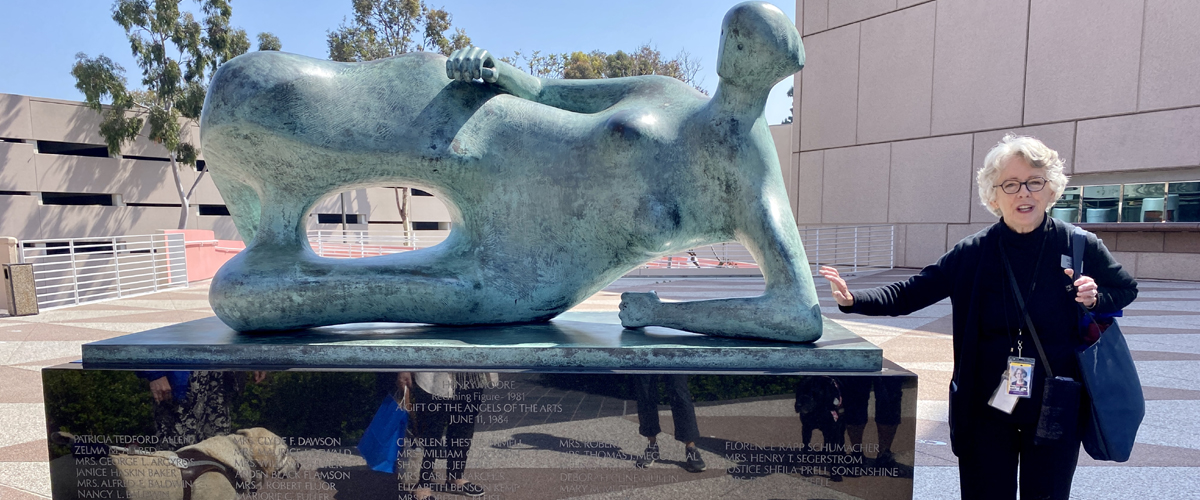 Reclining Figure statue outside the Center